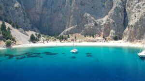 Pourquoi le catamaran est il particulièrement adapté aux mers grecques ?